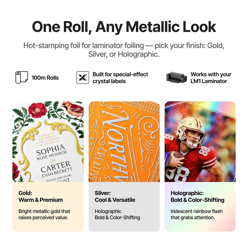 xTool Hot Stamping Foil – Holographic (100 m) 4