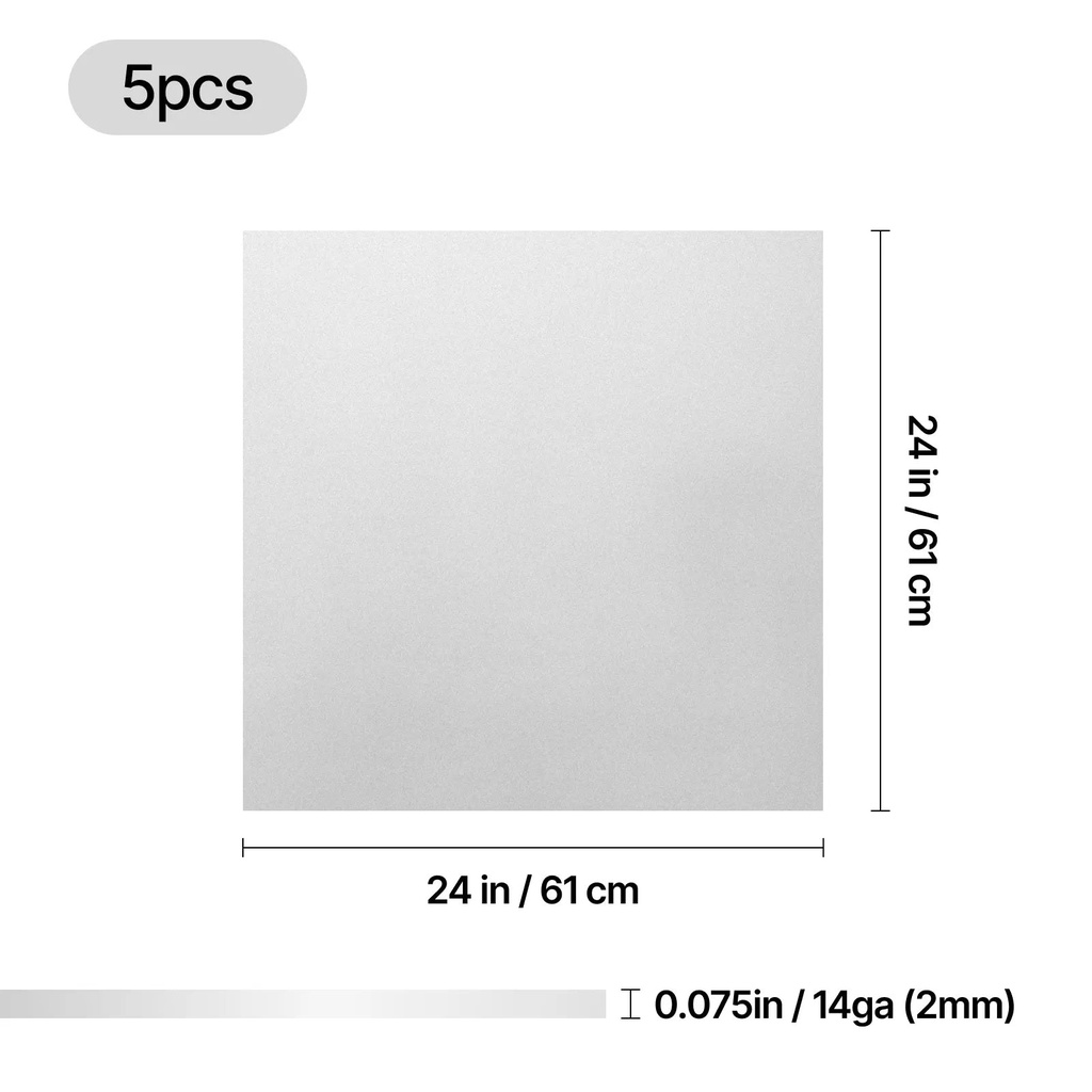 Carbon Steel Q235 Plates 2 mm, 61 × 61 cm (5 pcs) 3
