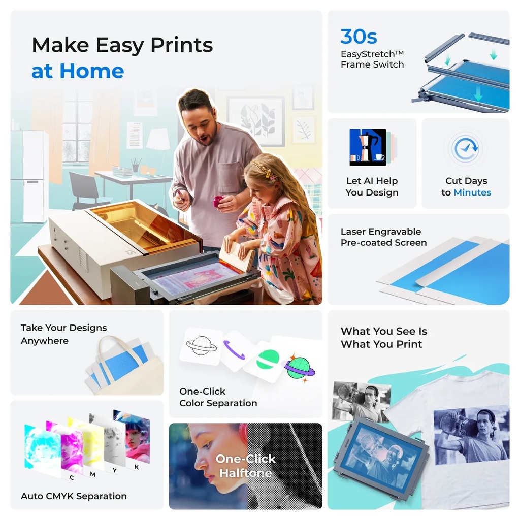 xTool Screen Printer 2.0 Basic Kit 4
