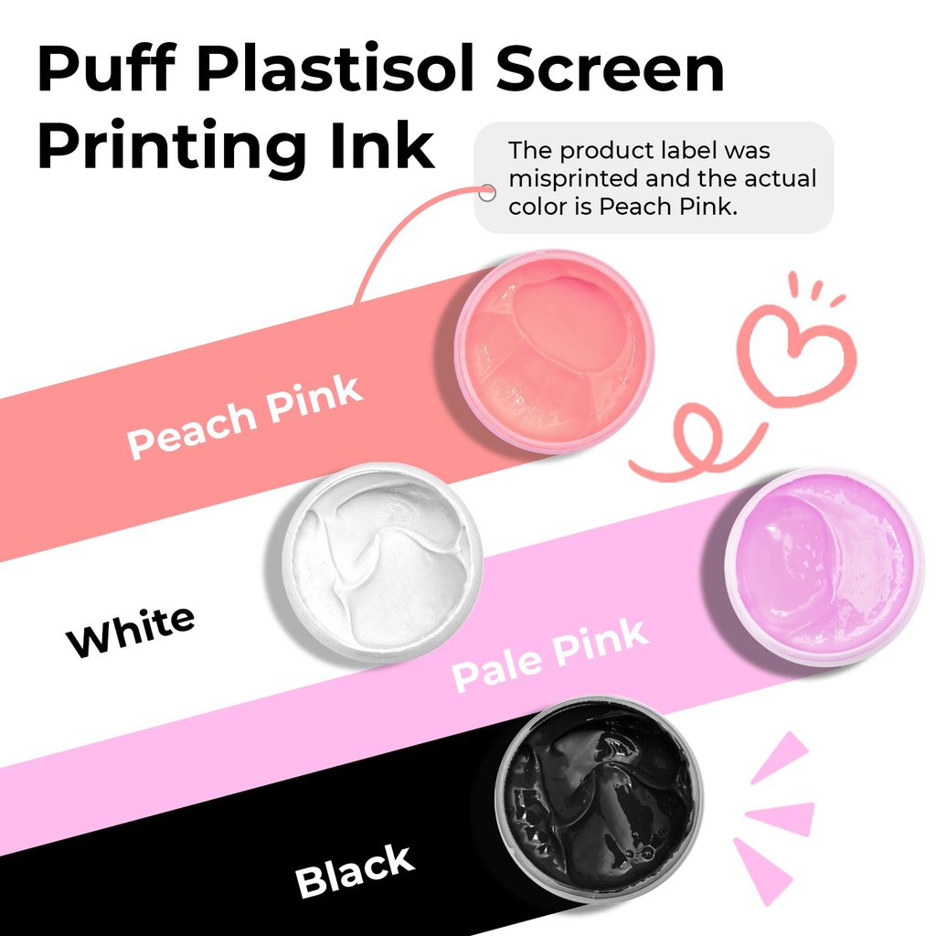 Puff Plastisol Screen Printing Ink (4 × 100 ml) 4