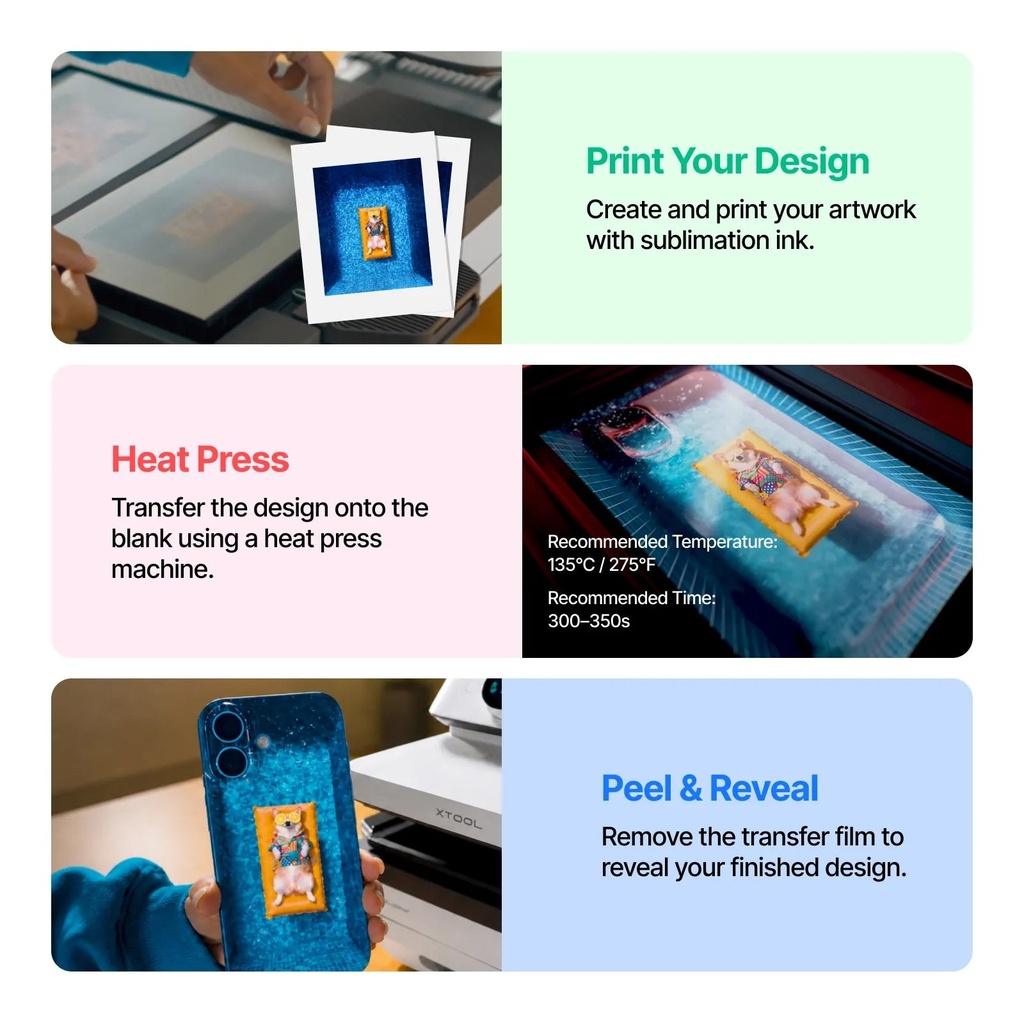White Printable Sublimation Heat Transfer Film (20 pcs) 4