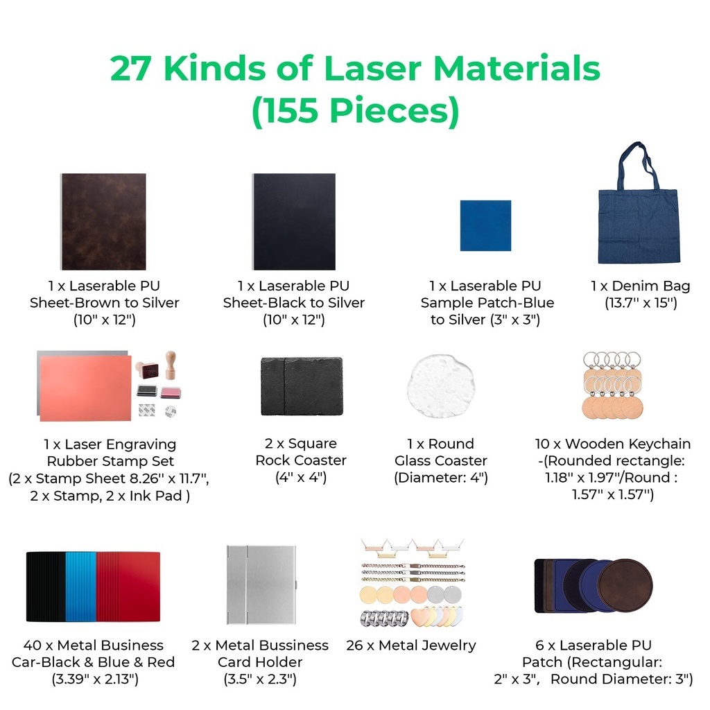 xTool Ultimate Laser Material Kit (159 pcs) 4