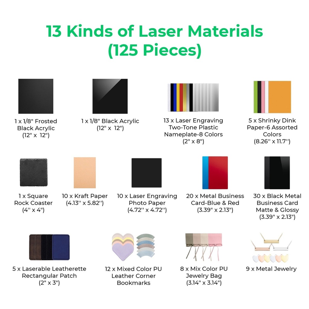 xTool F1/F2 Laser Material Kit 3