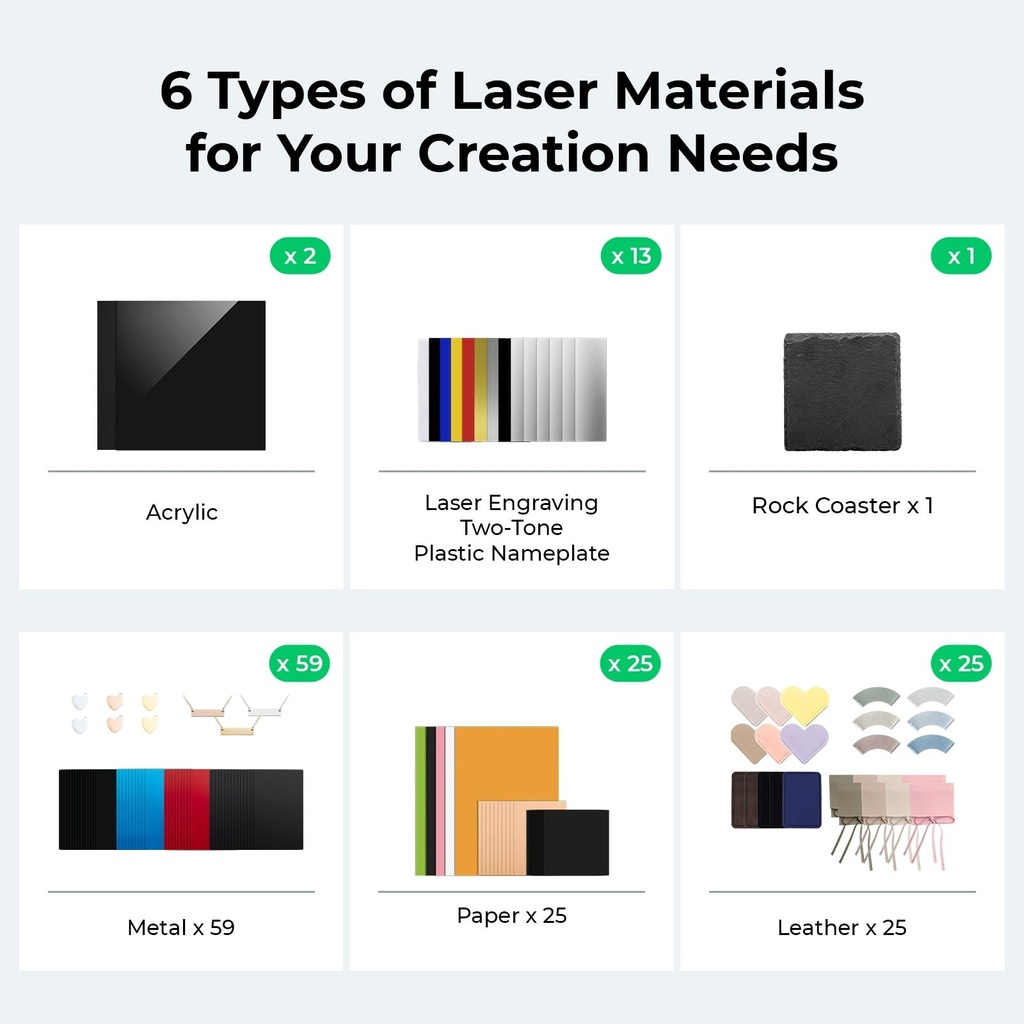 xTool F1/F2 Laser Material Kit 4