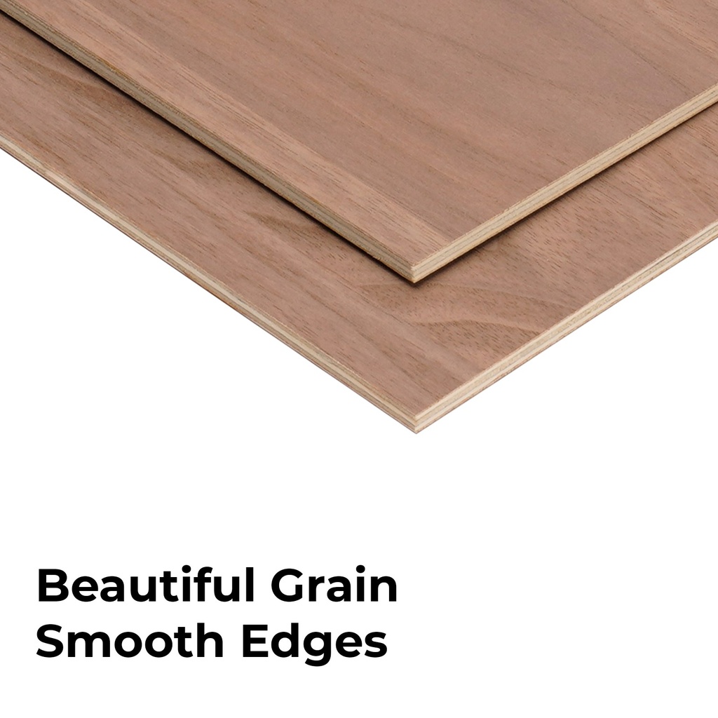 Walnut Plywood 3 mm, 30 × 30 cm (6 pcs) 5
