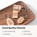 Rounded Rectangle Strip Wooden Keychains (10 pcs) 2