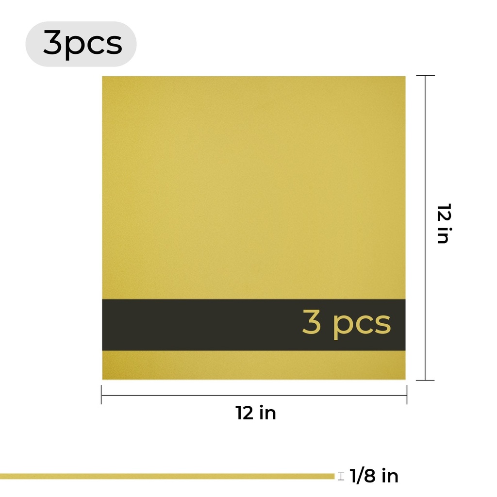 Two-Tone Acrylic 3 mm, White to Black (3 pcs) 3