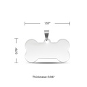Silver Bone Dog Tags (10 pcs) 3