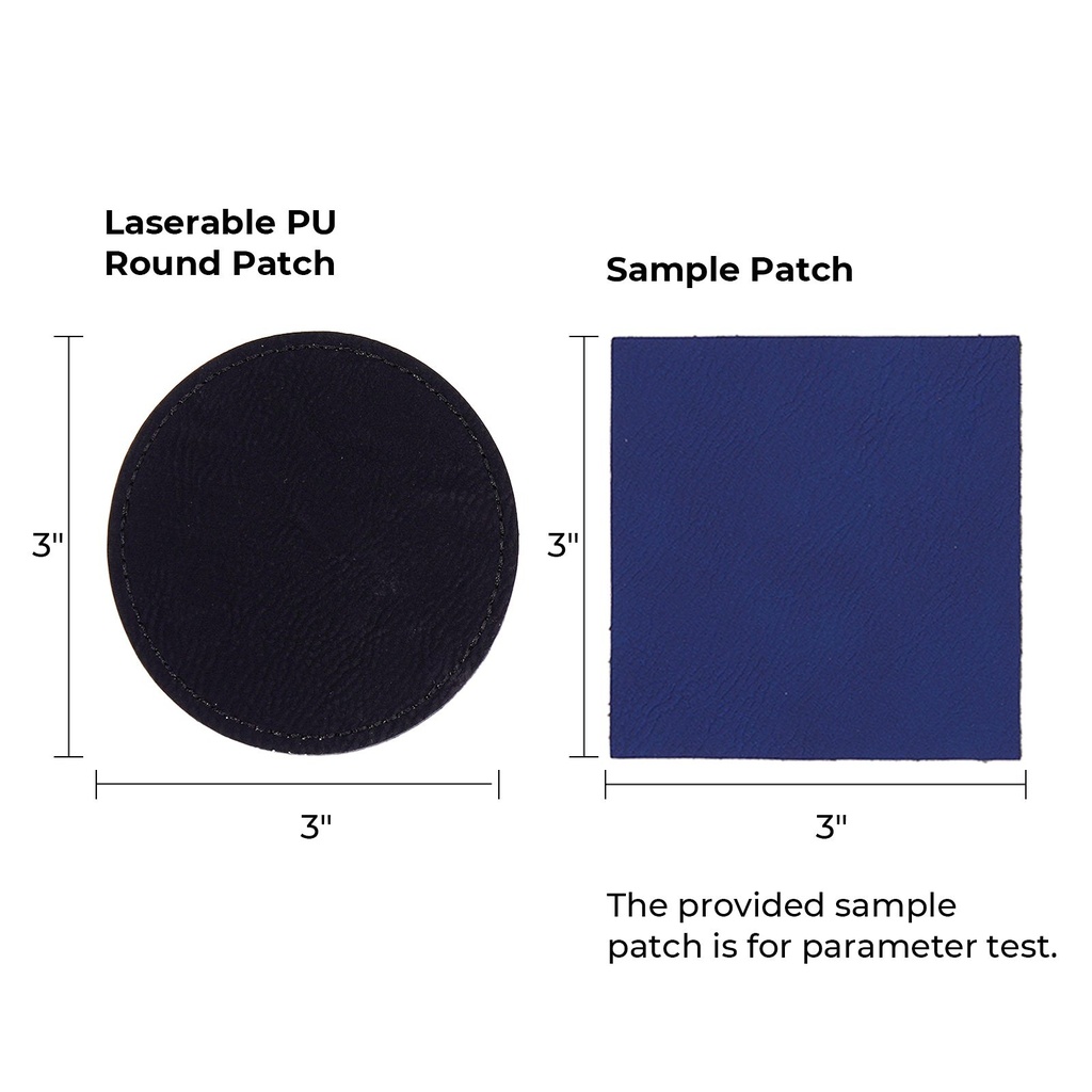 Round Laserable PU Patches 76 mm (10 pcs) 4