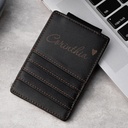 PU Leather Magnetic Phone Wallet (Black) 2