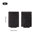 PU Leather Magnetic Phone Wallet (Black) 3