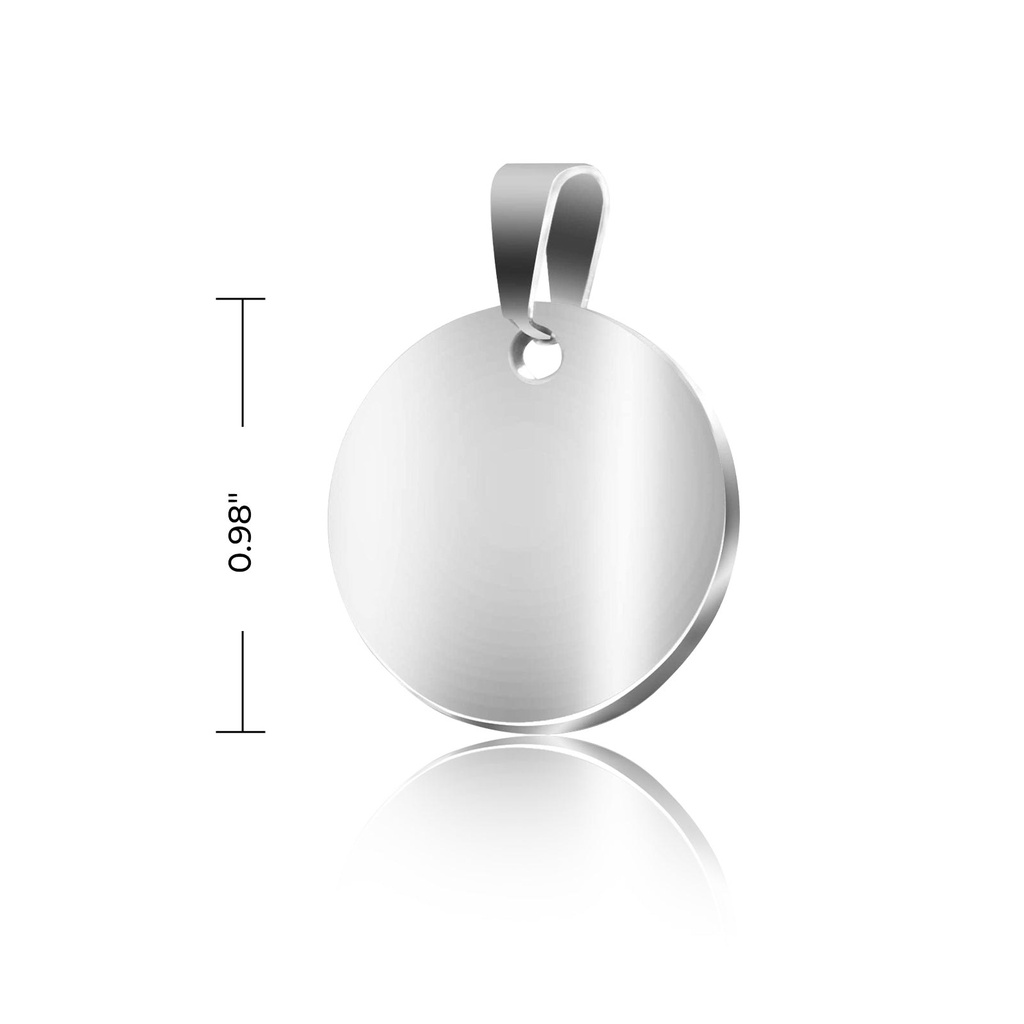 Stainless Steel Round Pet ID Tags (10 pcs) 3
