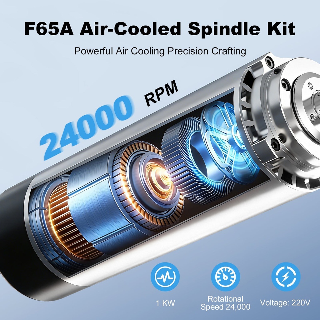 Two Trees F65A Air-Cooled Spindle Kit (6050 / H40 / H80) 3