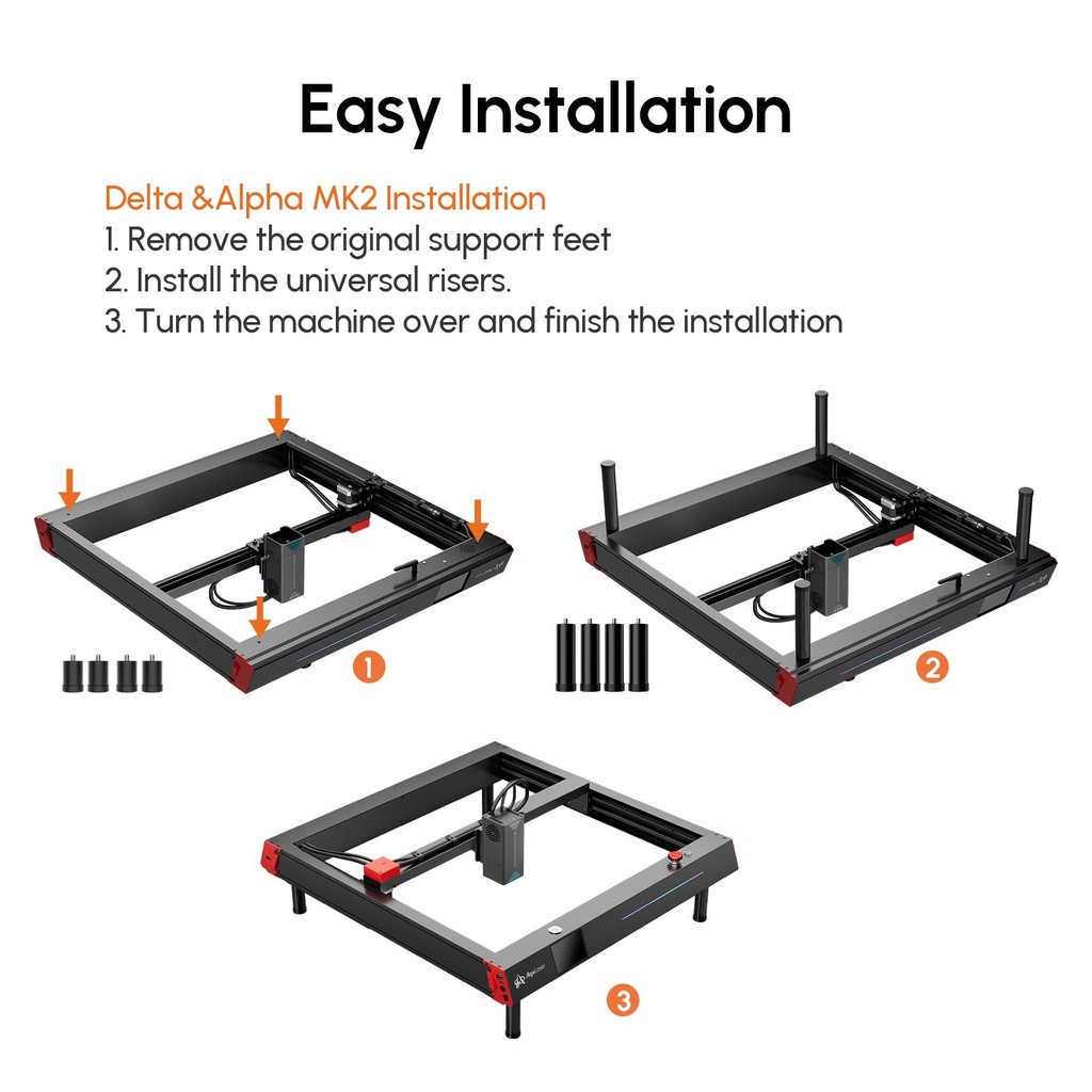 AlgoLaser Adjustable Risers 10 cm 5