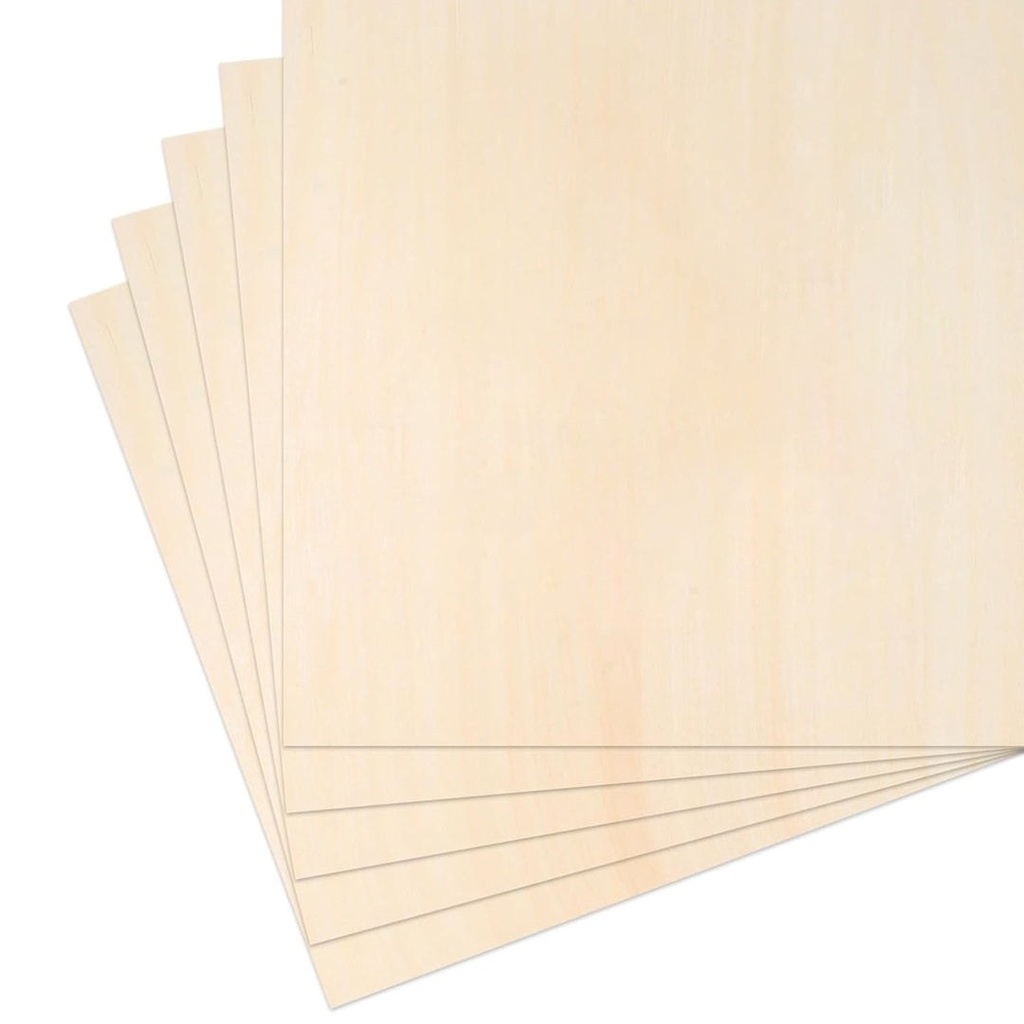 AlgoLaser Basswood Plywood 100 × 100 × 3 mm (10 pcs) 4