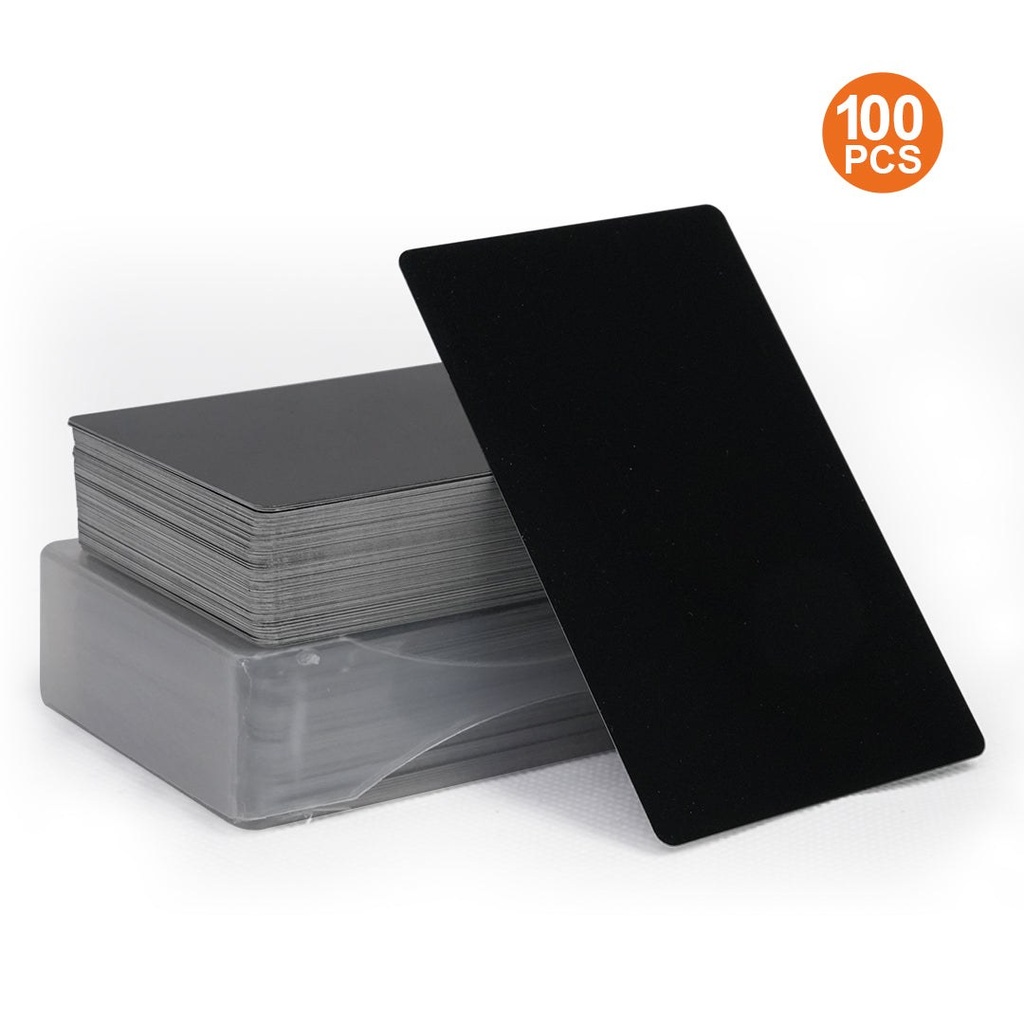 AlgoLaser Black Aluminium Business Cards (100 pcs)