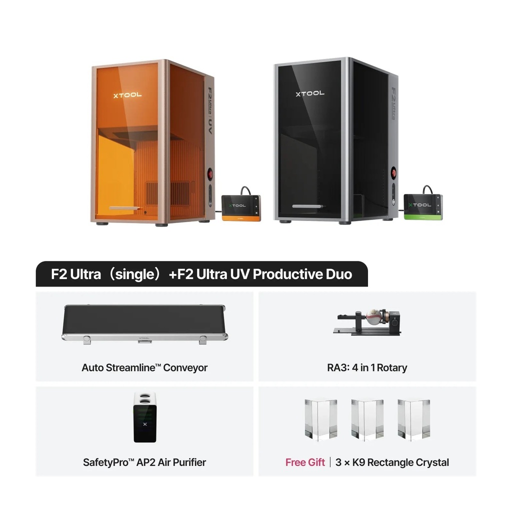 xTool F2 Ultra Single + F2 Ultra UV Business Duo