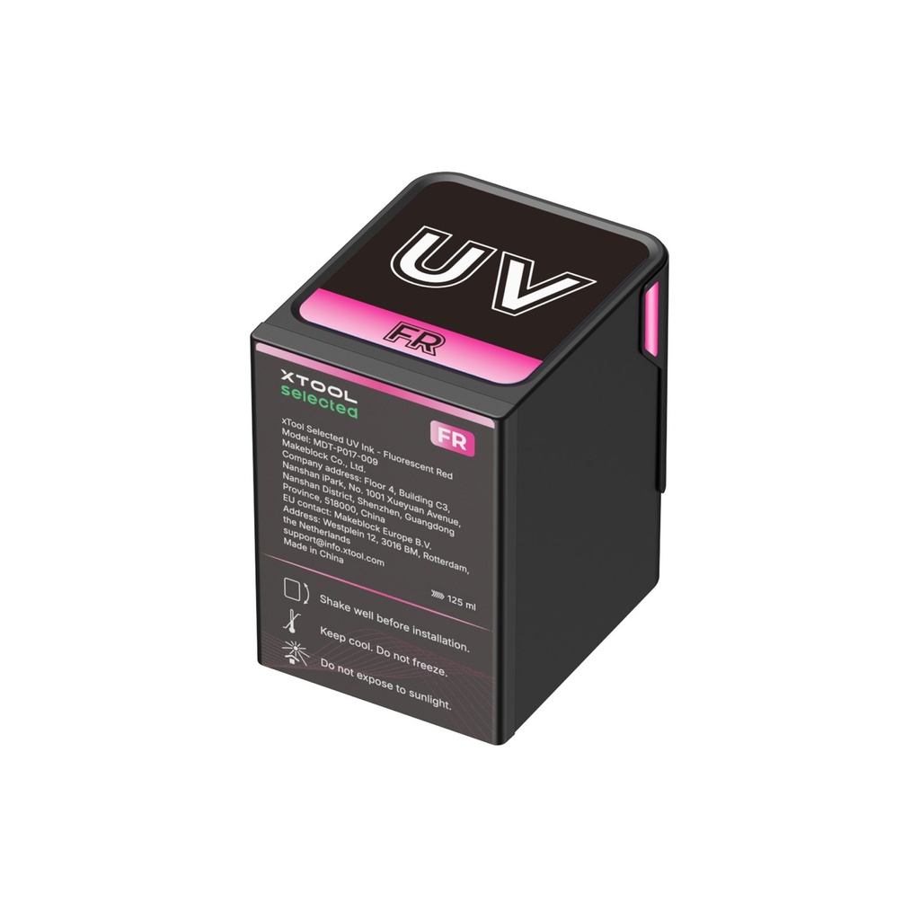 xTool Selected UV Ink – Fluorescent Red (125 ml)