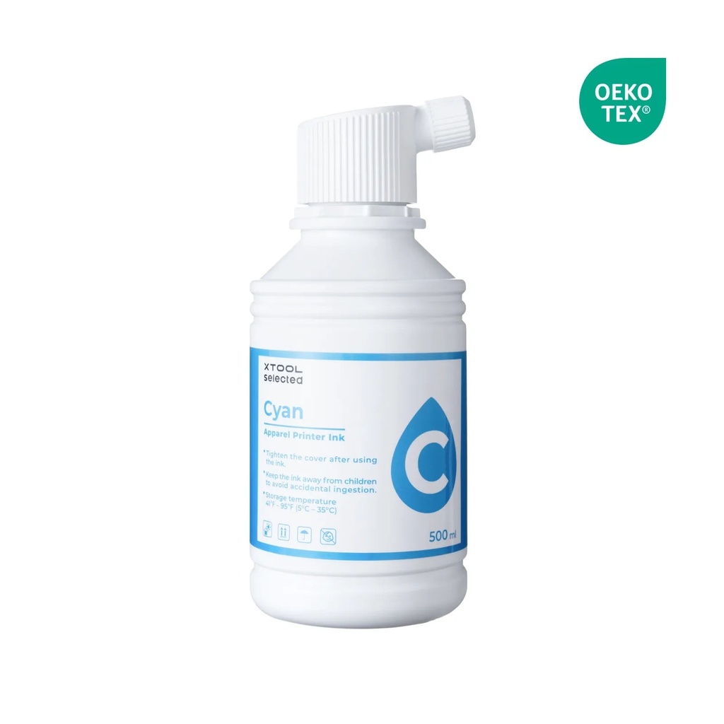 xTool Apparel Printer DTF Ink – Cyan (500 ml)