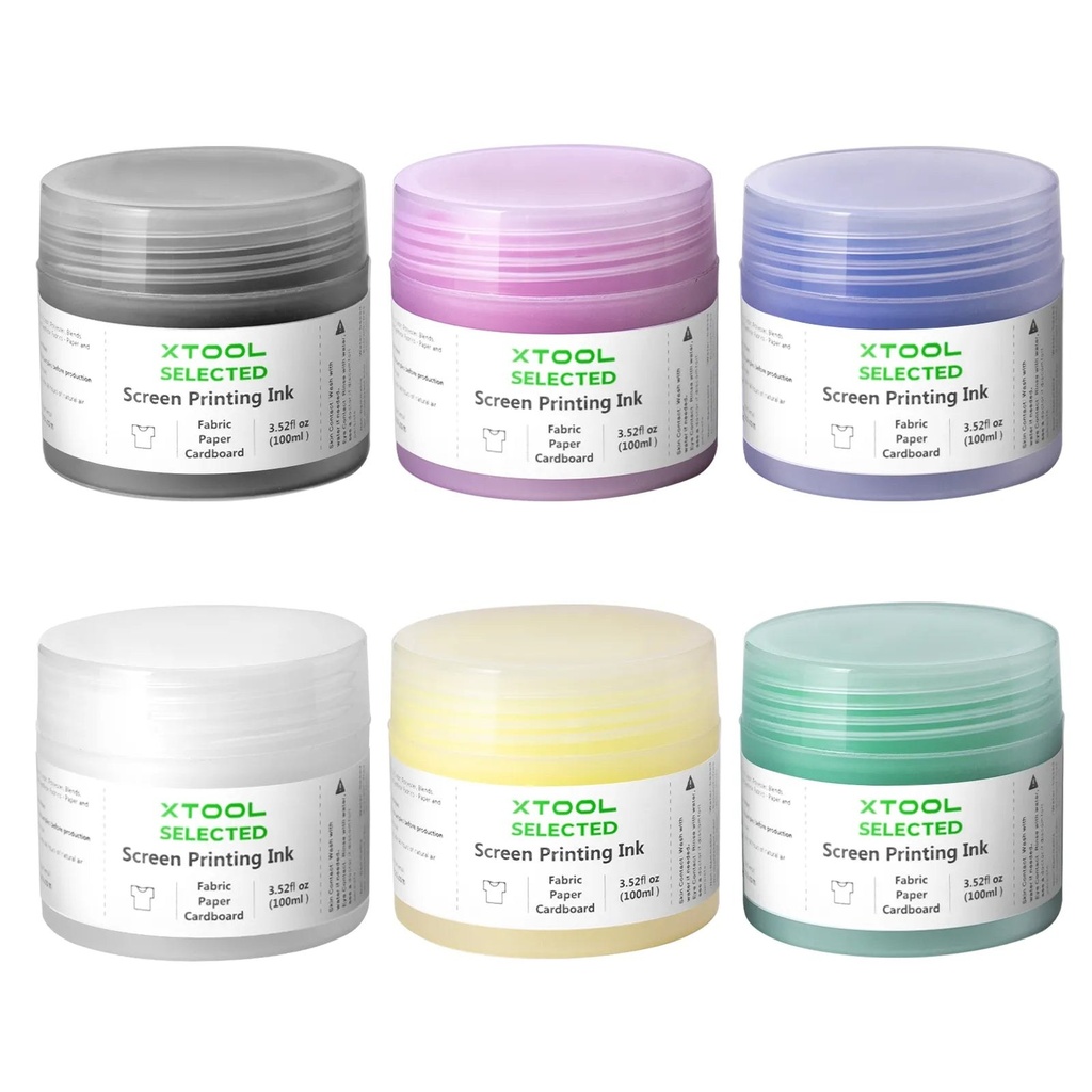 [P5020361] Screen Printing Ink Set – Basic Colours (6 × 100 ml)