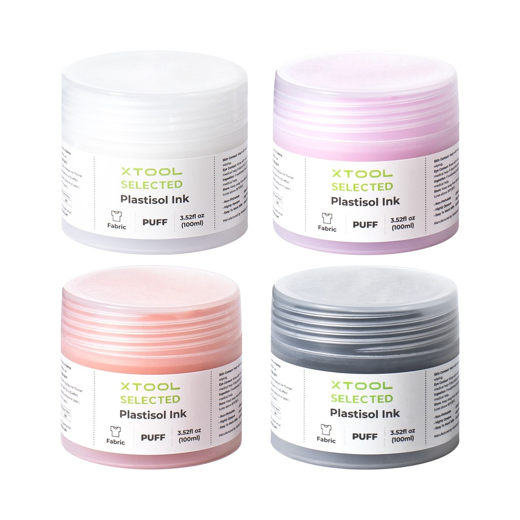 [P5020612] Puff Plastisol Screen Printing Ink (4 × 100 მლ)