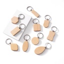 Mixed Shape Wooden Keychains (10 pcs)