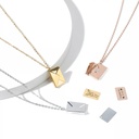 Stainless Steel Envelope Necklaces, Mixed Colours (3 pcs)