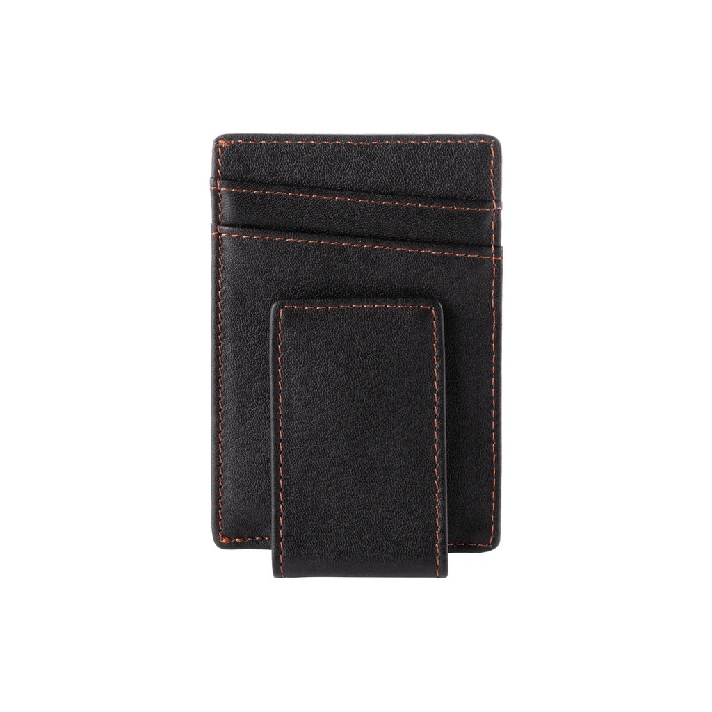 PU Leather Magnetic Phone Wallet (Black)