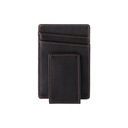 PU Leather Magnetic Phone Wallet (Black)