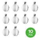 Stainless Steel Round Pet ID Tags (10 ც)